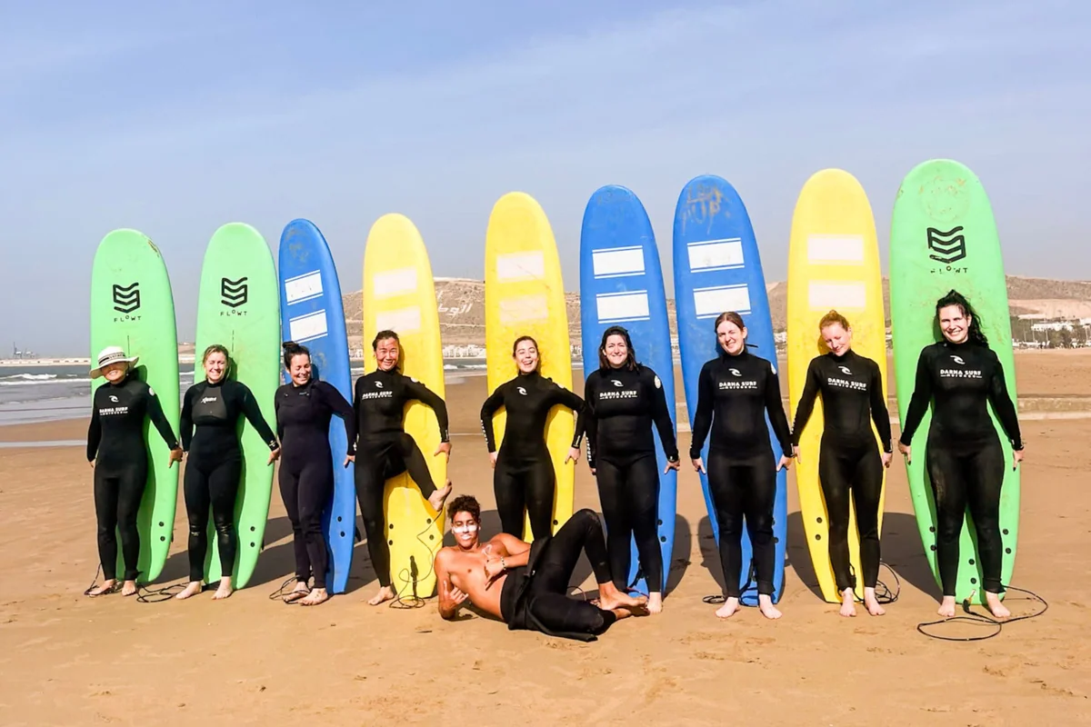 Family surf package in Morocco
