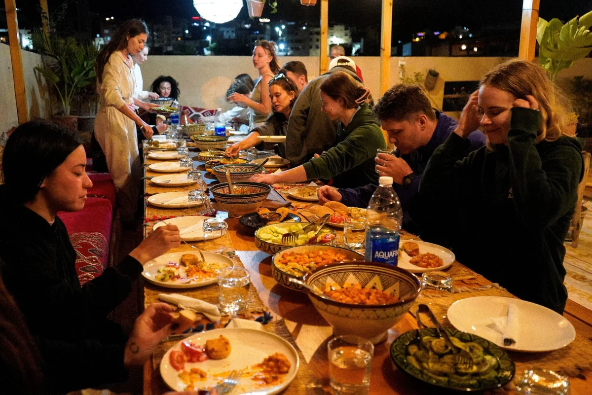 Moroccan dining at Darna Surf Morocco